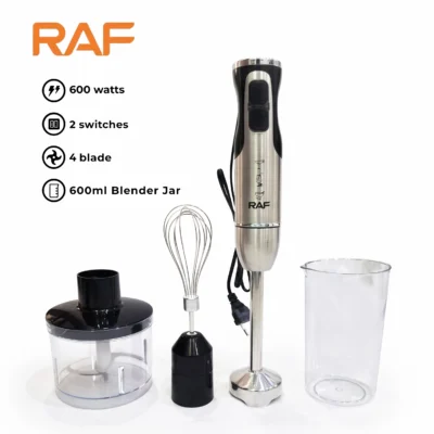 4-in-1 Hand Blender Set R.3006 - Chopper, Jar and Whisker, 600W