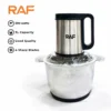 RAF Electric Food Chopper R.8836 3L 500W - 4 Spiral Blades, 3 Speed, Egg Beater Function