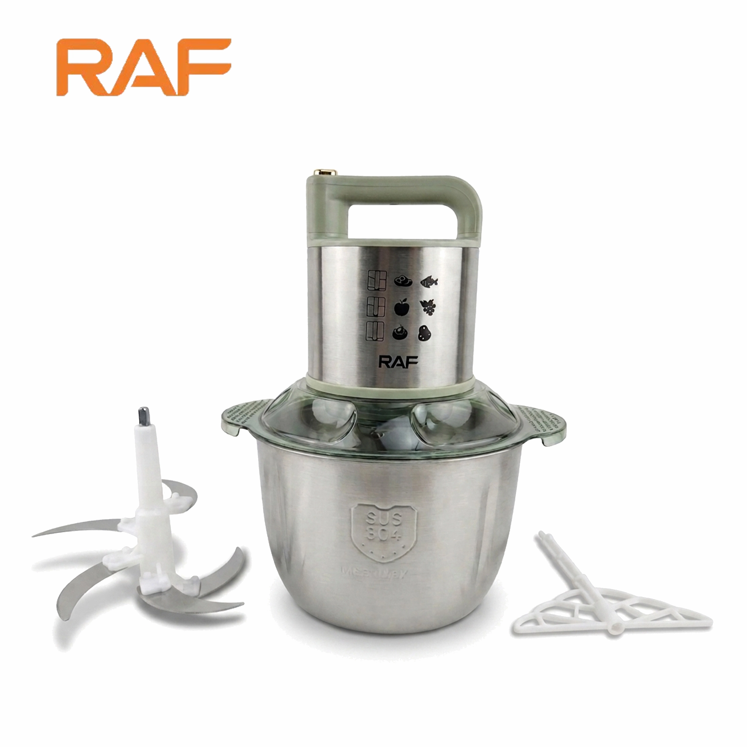 Food Processor & Electric Meat Chopper R.7733 5L 500W - attachments