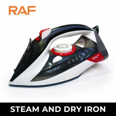 Electric Steam Iron R.1194 - Ceramic Soleplate with Vertical Steaming - 350mL 2600W Red