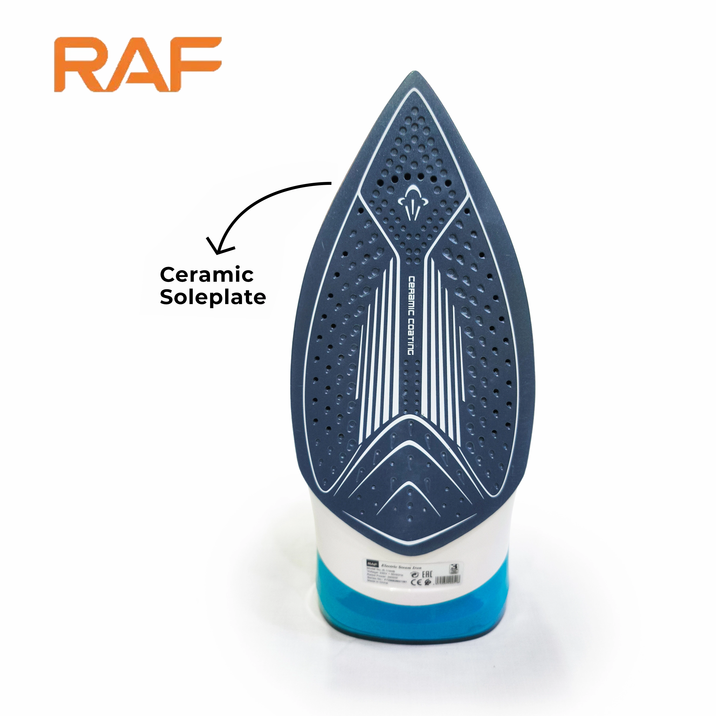 Electric Steam Iron R.1194 - Ceramic Soleplate Blue