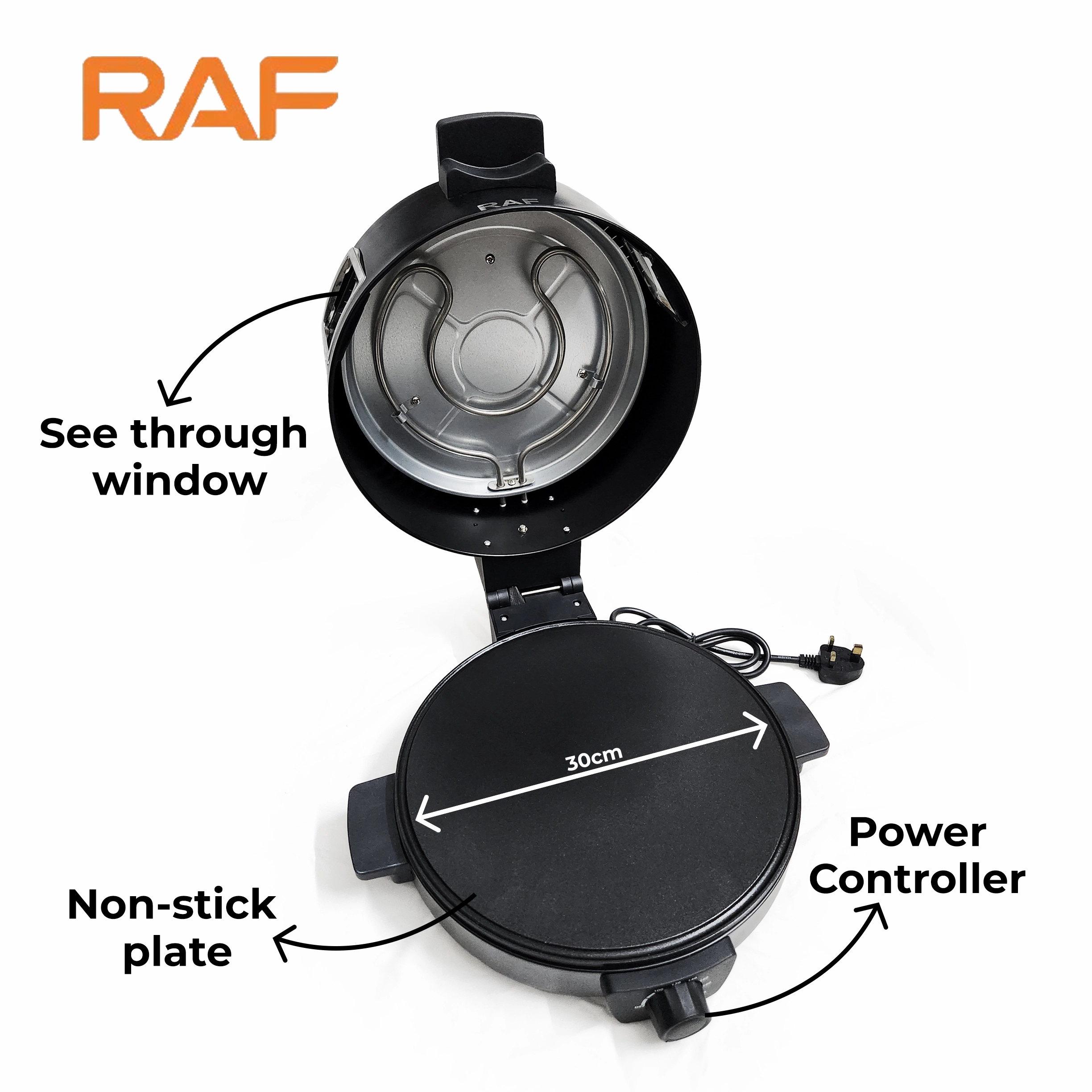 RAF Arabic Roti Maker & Pizza Maker Features